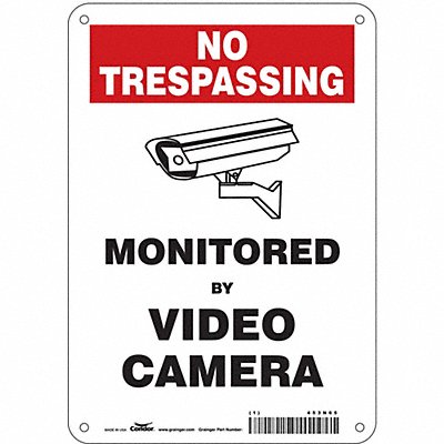 CONDOR 453N65 Safety Sign 10 inx7 in Aluminum