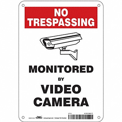 CONDOR 453N67 Safety Sign 10 inx7 in Polyethylene