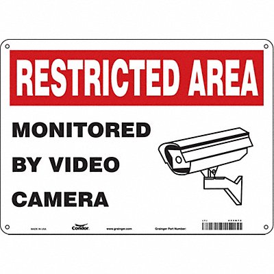 CONDOR 453N72 Safety Sign 10 in x 14 in Aluminum