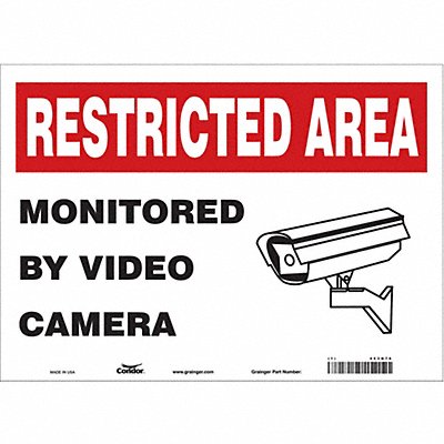CONDOR 453N76 Safety Sign 10 in x 14 in Vinyl