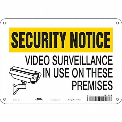 CONDOR 453P02 Safety Sign 7 in x 10 in Aluminum