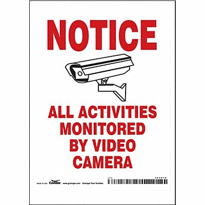 CONDOR 453P78 Safety Sign 7 in x 5 in Vinyl