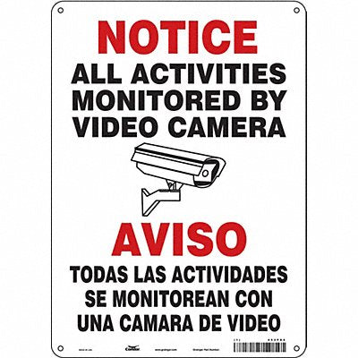 CONDOR 453P84 Safety Sign 14 in x 10 in Polyethylene