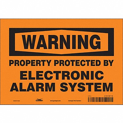 CONDOR 453R70 Safety Sign 7 in x 10 in Vinyl