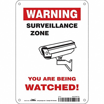 CONDOR 453R78 Safety Sign 10 in x 7 in Aluminum