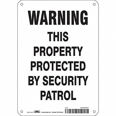 CONDOR 453R84 Safety Sign 10 in x 7 in Aluminum