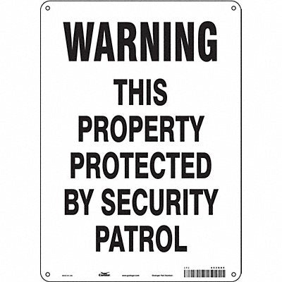 CONDOR 453R85 Safety Sign 14 in x 10 in Aluminum