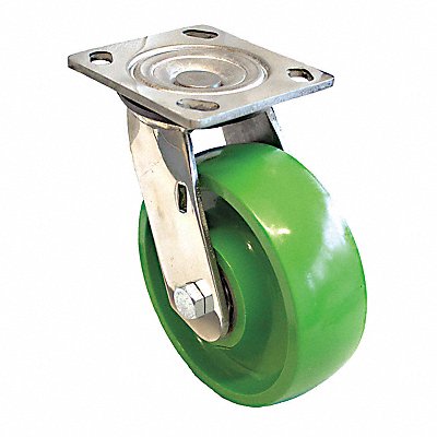 GRAINGER P21SXU040K14 Standard Plate Castor Swivel 600 lb.