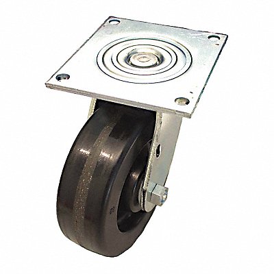 GRAINGER P21SPH060R15 Standard Plate Castor Swivel 1200 lb.