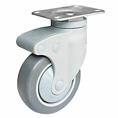 GRAINGER P17SRP030K12 Quiet-Roll Medical Plate Castor Swivel
