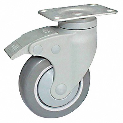 GRAINGER P17SRP060K12TB Quiet-Roll Medical Plate Castor Swivel