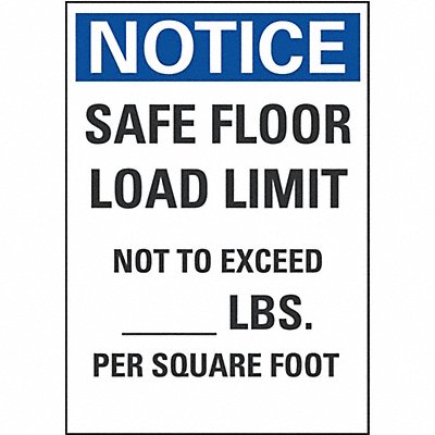 LYLE LCU50270ED10x14 Notice Sign 14in x 10in Non-PVC Polymer