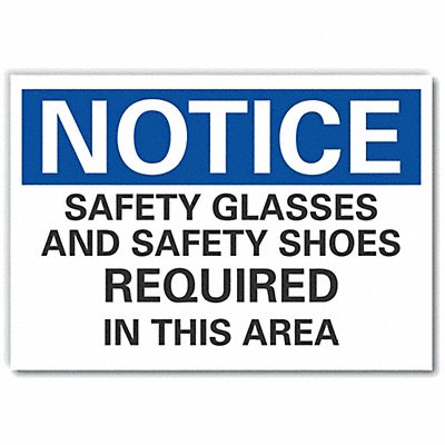 LYLE LCU50249ED14x10 Notice Sign 10in x 14in Non-PVC Polymer