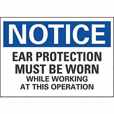 LYLE LCU50267ED10x7 Notice Sign 7 in x 10 in Non-PVC Polymer