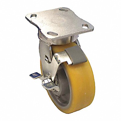 GRAINGER P25SGTH150K14WB Kingpinless Plate Castor Swivel 1650 lb.