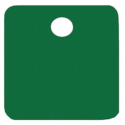 GRAINGER 43751 Blank Tag Alum 2in H 2in W Green PK25
