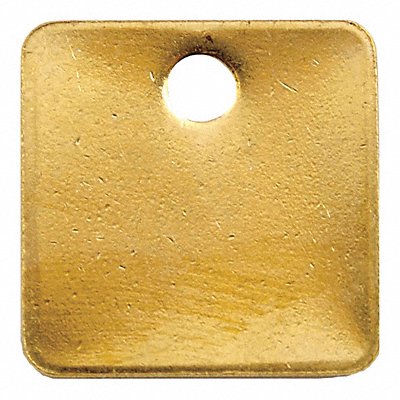 GRAINGER 41452 Blnk Tag Brass 1 1/2in H 1 1/2in W PK100