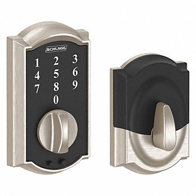 SCHLAGE RESIDENTIAL BE375CAM619 Electronic Lock Deadbolt Satin Nickel