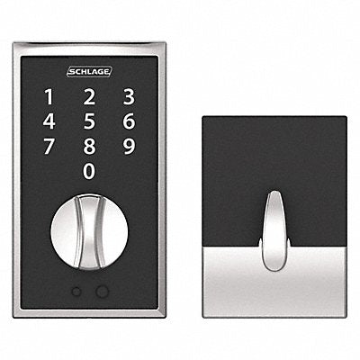 SCHLAGE RESIDENTIAL BE375CEN625 Electronic Lock Deadbolt Bright Chrome