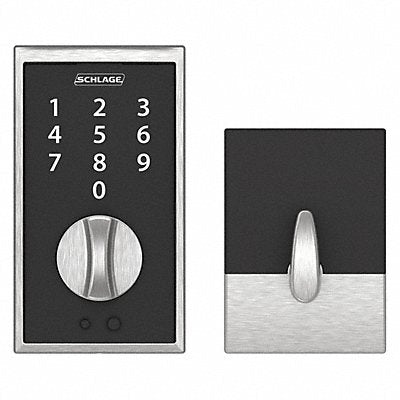 SCHLAGE RESIDENTIAL BE375CEN626 Electronic Lock Deadbolt Satin Chrome