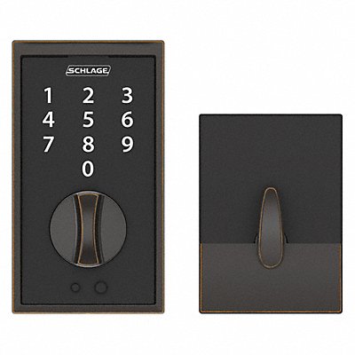 SCHLAGE RESIDENTIAL BE375CEN716 Electronic Lock Deadbolt Antique Bronze