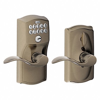 SCHLAGE RESIDENTIAL FE595CAM620ACC Electronic Lock Lever Antique Pewter