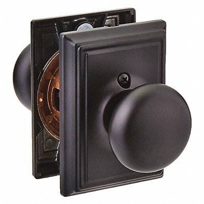 SCHLAGE RESIDENTIAL F10PLY622ADD Knob Lockset Black Powder Coat Passage