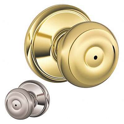 SCHLAGE RESIDENTIAL F40GEO605X625 Knob Lockset Bright Brass /Bright Chrome