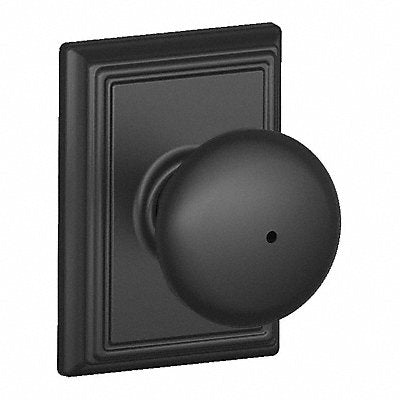 SCHLAGE RESIDENTIAL F40PLY622ADD Knob Lockset Black Powder Coat Privacy