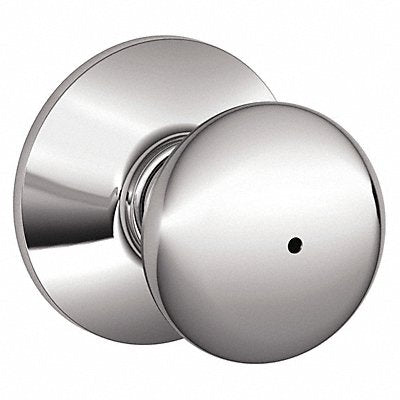 SCHLAGE RESIDENTIAL F40PLY625 Knob Lockset Bright Chrome Privacy Gr 2
