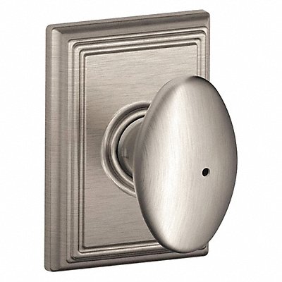 SCHLAGE RESIDENTIAL F40SIE619ADD Knob Lockset Satin Nickel Privacy Gr 2