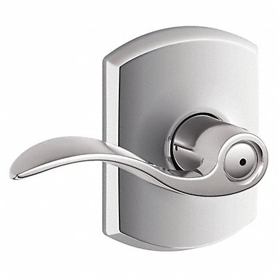 SCHLAGE RESIDENTIAL F40ACC625GRW Door Lever Lockset Bright Chrome Privacy