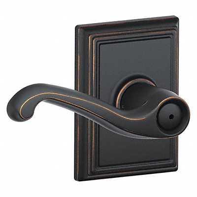 SCHLAGE RESIDENTIAL F40FLA716ADD Lever Lockset Antique Bronze Privacy