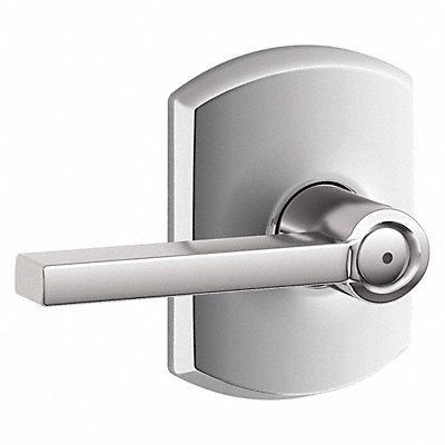 SCHLAGE RESIDENTIAL F40LAT625GRW Door Lever Lockset Bright Chrome Privacy