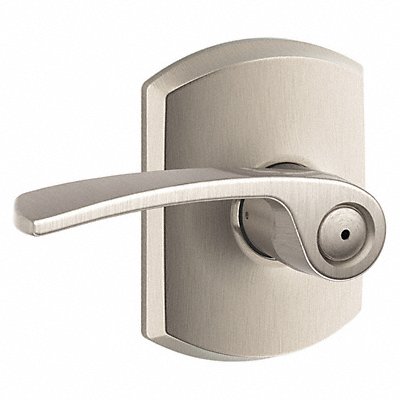 SCHLAGE RESIDENTIAL F40MER619GRW Door Lever Lockset Satin Nickel Privacy