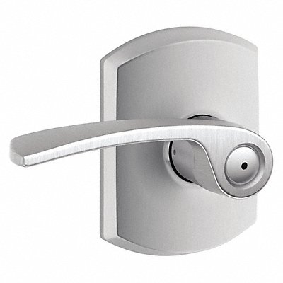 SCHLAGE RESIDENTIAL F40MER626GRW Door Lever Lockset Satin Chrome Privacy