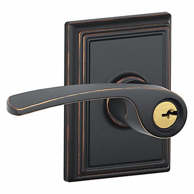SCHLAGE RESIDENTIAL F51AMER716ADD Lever Lockset Antique Bronze Entrance