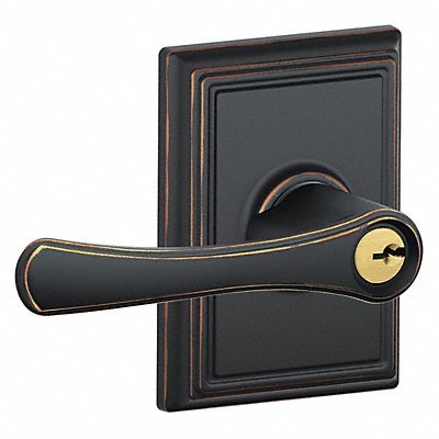 SCHLAGE RESIDENTIAL F51AVLA716ADD Lever Lockset Antique Bronze Entrance