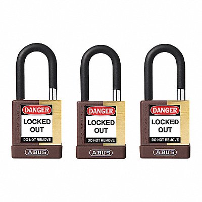 ABUS 20069 Keyed Padlock 3/4 W x1-1/2 H Shackle PK3