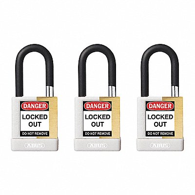 ABUS 20070 Keyed Padlock 3/4 W x1-1/2 H Shackle PK3