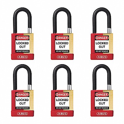 ABUS 20082 Keyed Padlock 3/4 W x1-1/2 H Shackle PK6