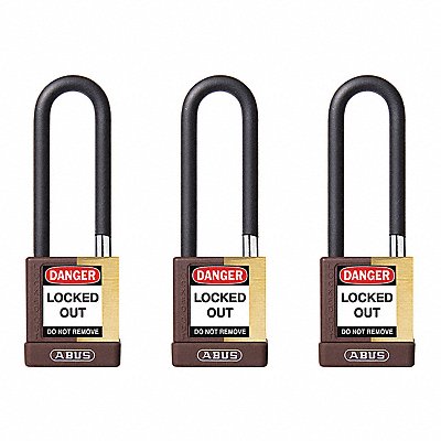 ABUS 20161 Keyed Padlock 3/4 W x 3 H Shackle PK3