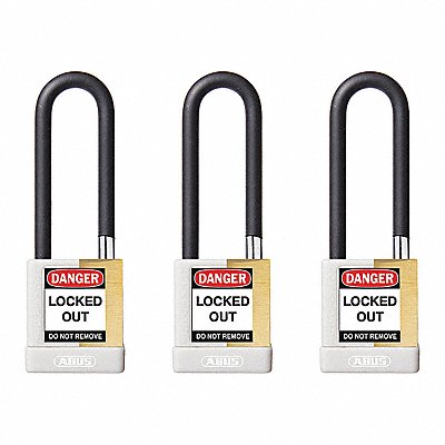 ABUS 20105 Keyed Padlock 3/4 W x 3 H Shackle PK3