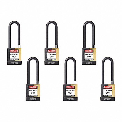 ABUS 20112 Keyed Padlock 3/4 W x 3 H Shackle PK6