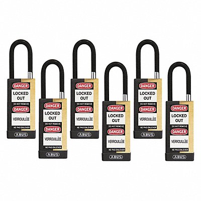 ABUS 20130 Keyed Padlock 3/4 W x1-1/2 H Shackle PK6