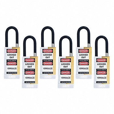 ABUS 20191 Keyed Padlock 3/4 W x1-1/2 H Shackle PK6