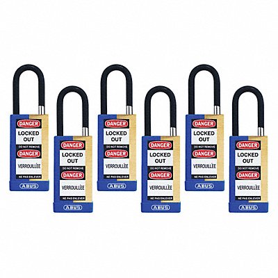 ABUS 20185 Keyed Padlock 3/4 W x1-1/2 H Shackle PK6