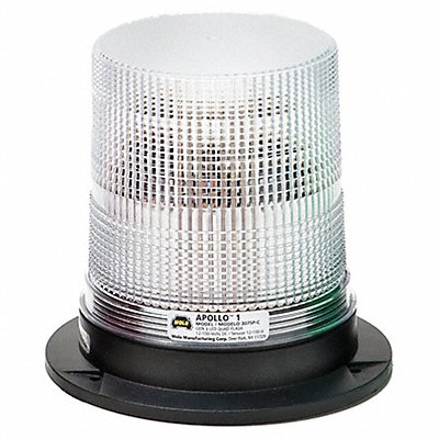 WOLO 3075PC LED Warning Light Clear 12/100VDC