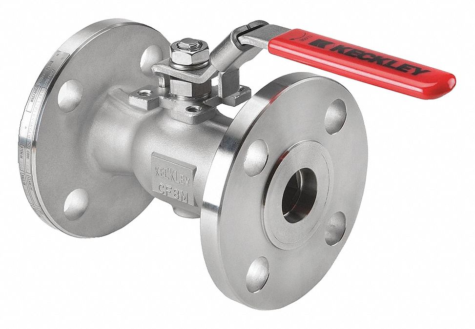 KECKLEY BVF1RF2RSSRGSL100 Manual 2-Way Ball Valve Flange 316 SS