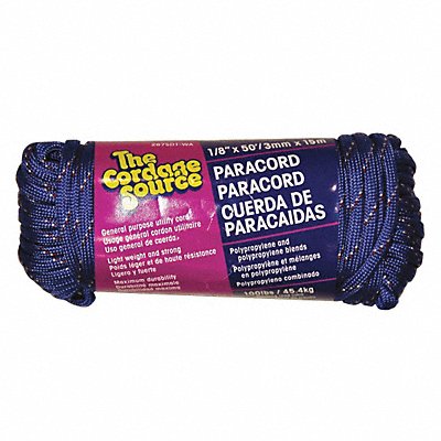GRAINGER 267SD1WA Gen. Purpose Utility Rope 1/8 Dia.x50 L